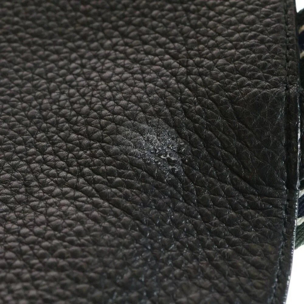 Gucci Leather Messenger Shoulder Bag Gunmetal Black - Picture 6 of 6